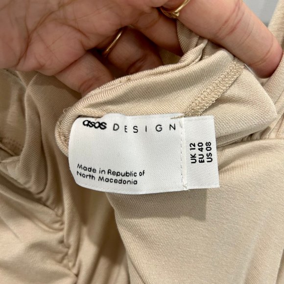 NWOT ASOS DESIGN - Sweetheart Neckline Ruched Midi Body-Conscious Dress - Picture 4 of 4